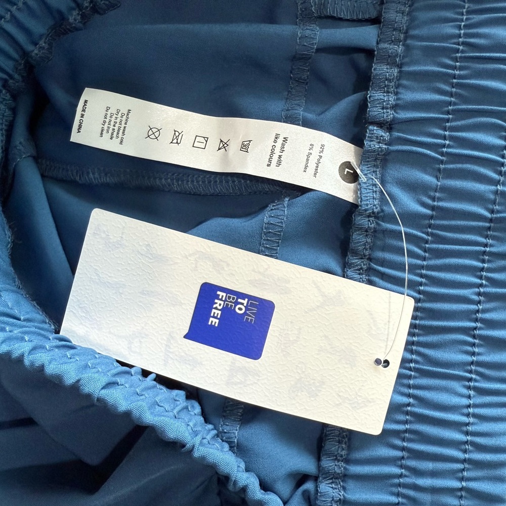 NWT Blue Cropped Track Pants - Picture 4 of 8